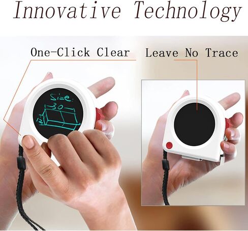 شريط قياس ذكي 16 قدم/5 متر مع جهاز لوحي للكتابة LCD 2 في 1 شريط قياس قابل للسحب شريط قياس أنيق لنجار البناء DIY، وحدات بوصة وسم in Kuwait