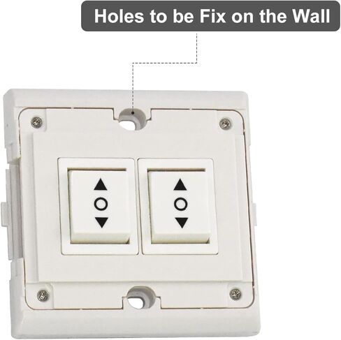 Rollerhouses AC505-01 3 Position ON/Off/ON Rocker Switch White AC120 60HZ Single Manual Wall Mounted Switch SPDT Work with Standard Mechanical Motor/Roller Shutter Motor in Kuwait