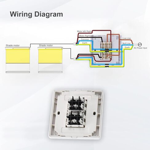 Rollerhouses AC505-01 3 Position ON/Off/ON Rocker Switch White AC120 60HZ Single Manual Wall Mounted Switch SPDT Work with Standard Mechanical Motor/Roller Shutter Motor in Kuwait
