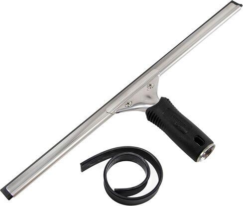 ممسحة تنظيف النوافذ والزجاج مقاس 16 بوصة مع مطاط بديل - لوازم التنظيف، ممسحة شديدة التحمل لتنظيف النوافذ، نتائج خالية من الخطوط in Kuwait