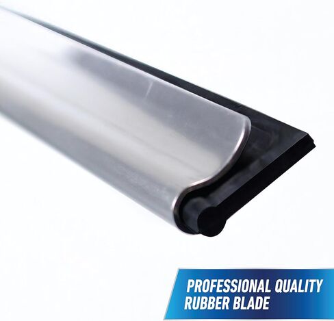 ممسحة تنظيف النوافذ والزجاج مقاس 16 بوصة مع مطاط بديل - لوازم التنظيف، ممسحة شديدة التحمل لتنظيف النوافذ، نتائج خالية من الخطوط in Kuwait