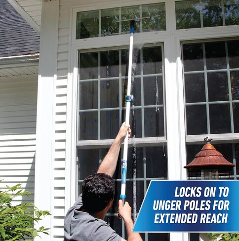 ممسحة تنظيف النوافذ والزجاج مقاس 16 بوصة مع مطاط بديل - لوازم التنظيف، ممسحة شديدة التحمل لتنظيف النوافذ، نتائج خالية من الخطوط in Kuwait