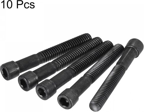 Uxcell 5/16-18x2-1/4 "مقبس سداسي غطاء رأس مسامير الربط 12.9 درجة سبائك الصلب 10 قطعة in Saudi Arabia