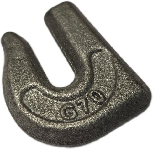 10Pcs Weld On Hook Tractor Hooks Grab Chain Hooks 3/8'' G70 Heavy Duty Forged Grade Tow Hook Weldable for Chain Pulling and Lifting, Trailer Truck, Rigging, Car in Kuwait