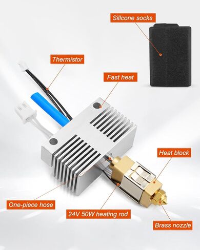 مجموعة Hotend مناسبة لملحقات الطابعة Neptune 4 Plus/4 Max ثلاثية الأبعاد، كتلة سخان طارد رأس الطباعة مع فوهة 0.4 مم in Kuwait