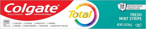 Colgate Total Fresh Mint Stripe Toothpaste, Mint Gel Toothpaste, 5.1 oz Tube in Saudi Arabia