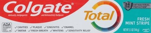 Colgate Total Fresh Mint Stripe Toothpaste, Mint Gel Toothpaste, 5.1 oz Tube in Saudi Arabia