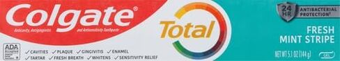 Colgate Total Fresh Mint Stripe Toothpaste, Mint Gel Toothpaste, 5.1 oz Tube in Saudi Arabia