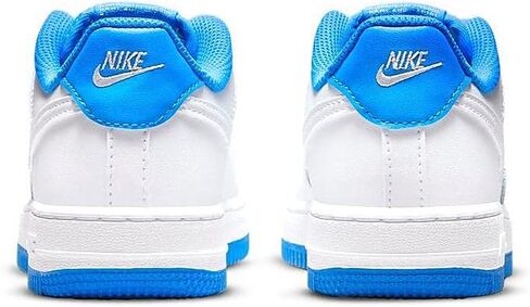 حذاء Nike Little Kid's Force 1 ESS أبيض/أبيض-Lt أزرق فوتو (DV1332 101) - 11 in Saudi Arabia