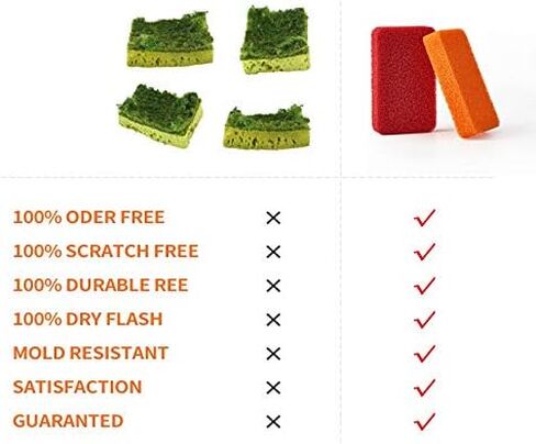 Heavy Duty Silicone Scrubber Sponges (4 Pack) -Kitchen Bathroom Cleaning Scrubber Dish Washing Scrubber in Saudi Arabia