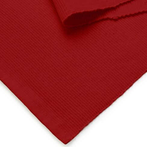 Encasa XO Dining Table Runner 13"x59" | Yarn Dyed Fine Ribbed Cotton | Solid Black | Machine Washable in Saudi Arabia