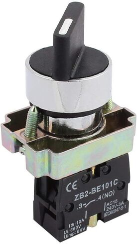 YXQ 2 Position NO Rotary Selector Switch Latching 22mm Mounting SPST Screw Terminals 10A 600V(6Pcs) in Saudi Arabia