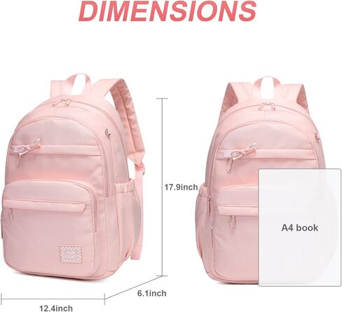 حقيبة ظهر للأطفال للبنات حقيبة ظهر مدرسية مقاومة للماء مناسبة للأعمار أكثر من 6 سنوات حقيبة سفر للأطفال الصغار (وردي) in Kuwait