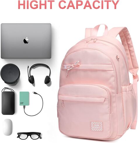 حقيبة ظهر للأطفال للبنات حقيبة ظهر مدرسية مقاومة للماء مناسبة للأعمار أكثر من 6 سنوات حقيبة سفر للأطفال الصغار (وردي) in Kuwait