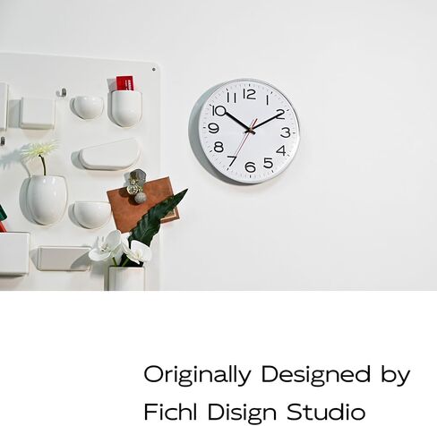 Mono 11'' Inch Silent Wall Clock, Contemporary Frameless Design, Non-Ticking Quartz Movement, Crisp White Dial with Bold Numerals, Ideal for Home and Office Elegance, Easy Wall Mounting in Saudi Arabia