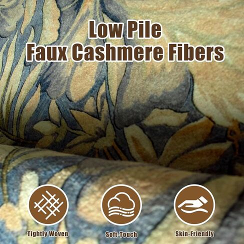 Yancorp 2' x 6' Boho Runner Rug, Washable, for Hallway, Front Doors, Kitchen, Entryway(Floral) in Saudi Arabia