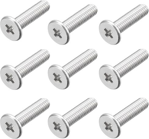 YXQ M3-0.5 x 12mm Flat Round Head Screws 304 Stainless Steel Phillips Drive Machine Screws Hardware Fastener for Furniture Connection, 100Pcs in Saudi Arabia