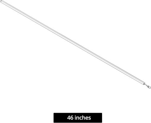 QWORK 40 Inch Clear Acrylic Curtain Pull Wand (4 Pack) with Strong Lobster Hook and Extra Ring Attachments – Ideal for Thick & Heavy Grommet Curtains in Saudi Arabia