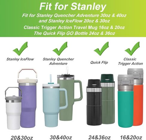 AIERSA 3Pcs Silicone Boot Sleeve for Stanley Quencher 40oz 30oz Tumbler with Handle,for IceFlow 20oz 30oz,Protective Water Bottle Bottom Bumper Cover for Stanley Cup Accessories,Cream,Rose Pink,Purple in Saudi Arabia