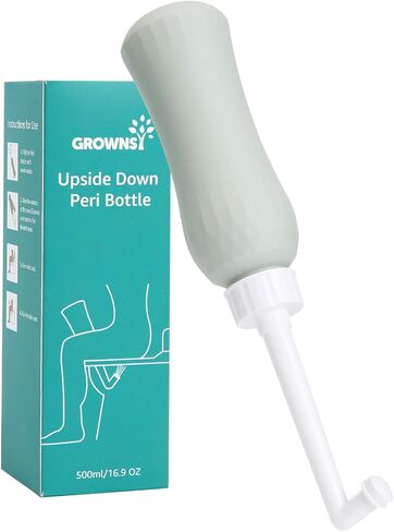 زجاجة بيري 17oz للعناية بعد الولادة، زاوية 75 درجة رأسًا على عقب، زجاجة بيري للنظافة الأنثوية، بيديت زجاجة بيري للسفر من أجل تعافي العجان وتنظيفه بعد الولادة in Kuwait