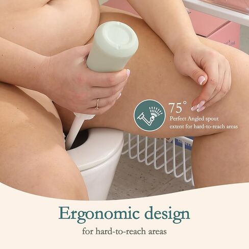 زجاجة بيري 17oz للعناية بعد الولادة، زاوية 75 درجة رأسًا على عقب، زجاجة بيري للنظافة الأنثوية، بيديت زجاجة بيري للسفر من أجل تعافي العجان وتنظيفه بعد الولادة in Kuwait