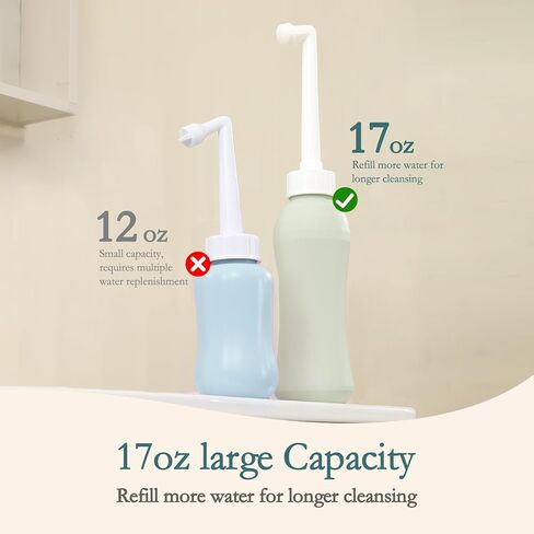 زجاجة بيري 17oz للعناية بعد الولادة، زاوية 75 درجة رأسًا على عقب، زجاجة بيري للنظافة الأنثوية، بيديت زجاجة بيري للسفر من أجل تعافي العجان وتنظيفه بعد الولادة in Kuwait