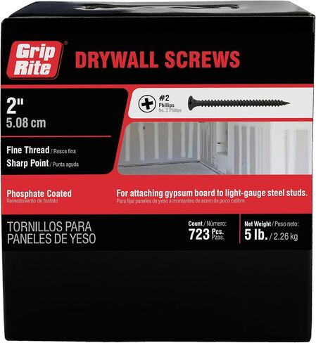 Grip-Rite 2DWS5#6 X 2 "Phillips Bugle Head غرامة موضوع حاد نقطة دريوال المسمار، صندوق 5 رطل in Saudi Arabia