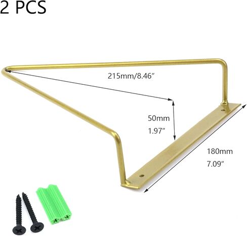 Crapyt ألبوم سجل عرض الرف الذهب L7.09 * D1.97 * H8.46 2 قطعة للفينيل ، سجل ، CD الحديثة سجل تخزين حامل الرف جدار جبل in Kuwait