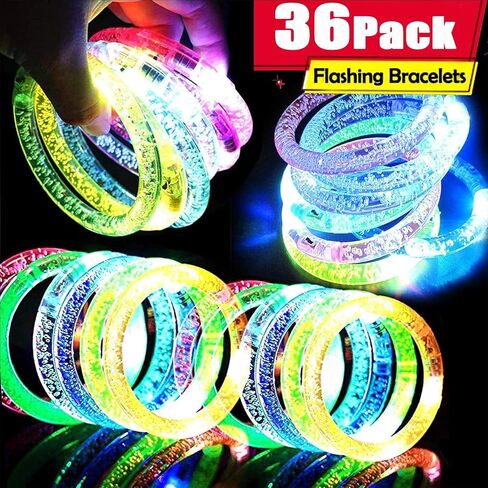 24 حزمة من أساور LED المتوهجة في الظلام مستلزمات حفلات عيد القديسين هدايا سوار مضيء وعصا متوهجة ألعاب الحفلات النيون إكسسوارات حفلات حفلات حفلات عيد ميلاد كرنفال عيد القديسين لعبة حفلة هدية in Kuwait