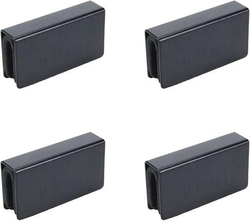 Crapyt 4 PCS Rectangular Strike Plate 1.57"×0.83"×0.39" Magnetic Latch Clamp Glass Clip can Reduce Collision Force Black Glass Door Magnetic Touch in Saudi Arabia
