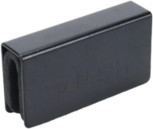 Crapyt 4 PCS Rectangular Strike Plate 1.57"×0.83"×0.39" Magnetic Latch Clamp Glass Clip can Reduce Collision Force Black Glass Door Magnetic Touch in Saudi Arabia