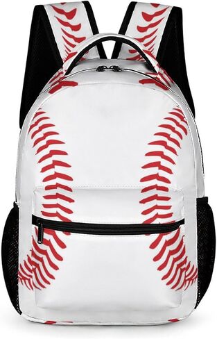 KOYI Baseball Backpack Boys Baseball Sports Softball American School Backpack, Kids Baseball Backpack for Boys Girls, Elementary Middle High School Bookbags Travel Backpack, 16.5Inch, Black White in Saudi Arabia