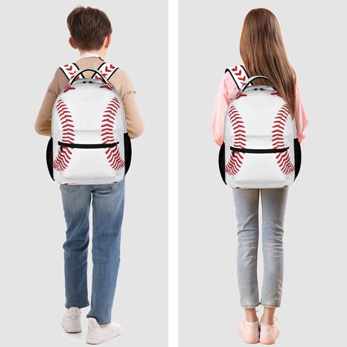 KOYI Baseball Backpack Boys Baseball Sports Softball American School Backpack, Kids Baseball Backpack for Boys Girls, Elementary Middle High School Bookbags Travel Backpack, 16.5Inch, Black White in Saudi Arabia