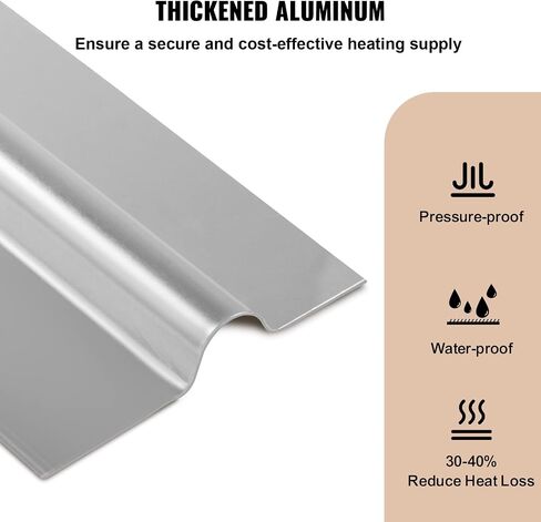 VEVOR PEX Heat Transfer Plates, 4 ft Aluminum PEX Heat Transfer Plates, 100 pcs Box Radiant Heat Transfer Plates, 1/2 inch Heat Transfer Plates Designed for PEX Tubing in Saudi Arabia