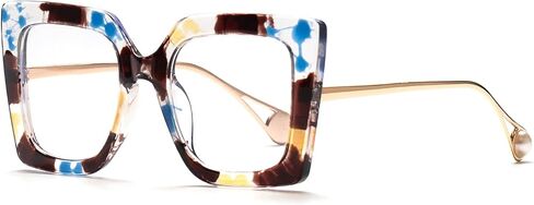 Stylish Oversized Reading Glasses for Women, Blue Light Blocking Computer Readers, Trendy Ladies Cat Eye Eyeglasses in Saudi Arabia