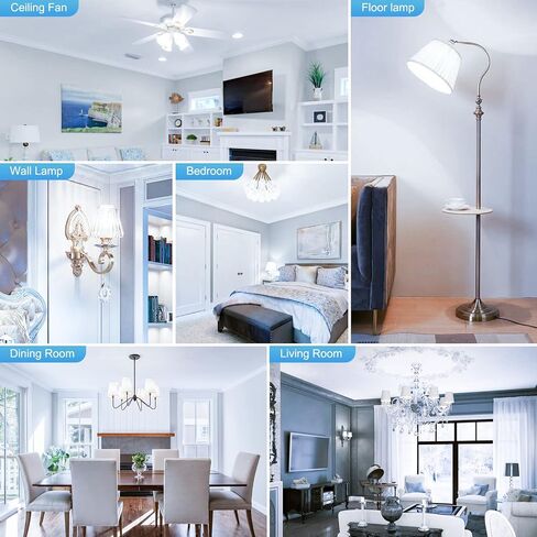 hansang E12 Candelabra LED Light Bulbs 6000K Cool Daylight White, Small Base Type B Light Bulb for Chandelier, 6W 60Watt Equivalent, B11 Ceiling Fan Light Bulbs, 600 Lumen, Non-dimmable, 6 Pack in Saudi Arabia