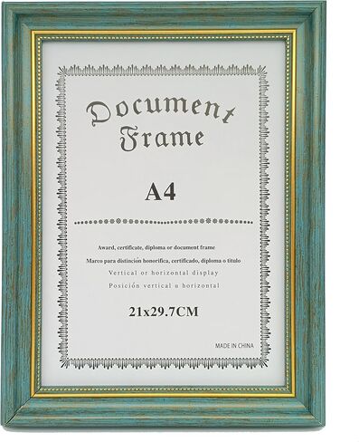إطارات صور مقاس A4 إطار صور أزرق مقاس 8.4 × 11.3 بوصة. لوحة بلاستيكية (وليس زجاج). in Kuwait