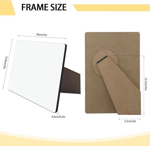 10 عبوات من إطارات الصور التسامي فارغة مع حامل مقاس 5 بوصة × 7 بوصة مستطيلة لنقل الحرارة MDF إطارات صور خشبية بالتسامي إطار لوحي هدايا صور شخصية للحرف اليدوية in Kuwait