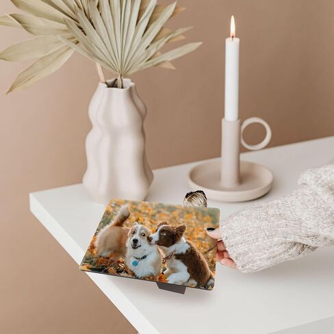 10 عبوات من إطارات الصور التسامي فارغة مع حامل مقاس 5 بوصة × 7 بوصة مستطيلة لنقل الحرارة MDF إطارات صور خشبية بالتسامي إطار لوحي هدايا صور شخصية للحرف اليدوية in Kuwait