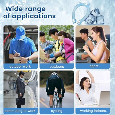 Neck Cooling Tube,Reusable Wearable Neck Cooler Ring,Wearable Cooling Neck Wraps for Summer Heat,Neck Cooling Tube with Cold Insulated Bag for Outdoor Indoor, Relief for Hot Flashes and Summer in Saudi Arabia