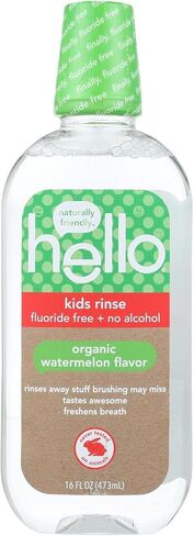 HELLO Kids Watermelon Fluoride Free Rinse, 16 FZ in Saudi Arabia