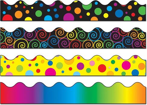 Carson-Dellosa Scalloped Borders Variety Set - IV, 2-1/4 in X 3 ft, Set of 4 in Saudi Arabia
