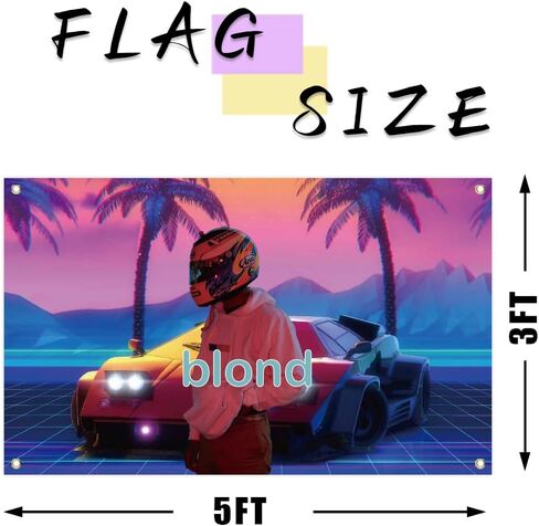 Generic Frank Singer Ocean Flag Album Cover Tapestry 3x5Ft Blond Tapestry Wall Hanging College Dorm Wall Decor Room Flags Wall Art Poster Home Decor for Bedroom Living Room in Saudi Arabia