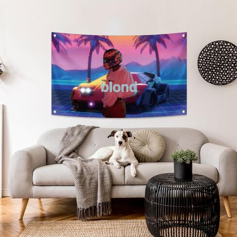 Generic Frank Singer Ocean Flag Album Cover Tapestry 3x5Ft Blond Tapestry Wall Hanging College Dorm Wall Decor Room Flags Wall Art Poster Home Decor for Bedroom Living Room in Saudi Arabia