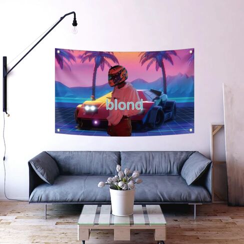 Generic Frank Singer Ocean Flag Album Cover Tapestry 3x5Ft Blond Tapestry Wall Hanging College Dorm Wall Decor Room Flags Wall Art Poster Home Decor for Bedroom Living Room in Saudi Arabia