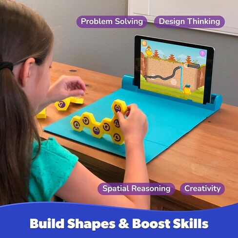 PlayShifu Interactive STEM Toys - Plugo Link (Kit + App) | Educational Toy for Kids 4-10 Years | Brain Games | Magnetic Building Blocks + 200 STEM Puzzles | Engineering Kit (Works with tabs/mobiles) in Kuwait
