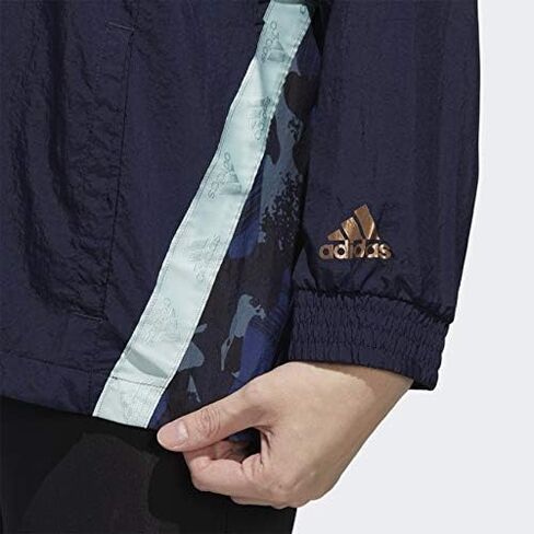 سترة نسائية من adidas x Zoe Saldana Collection سترة واقية من الرياح للنساء، أزرق، مقاس S in Saudi Arabia