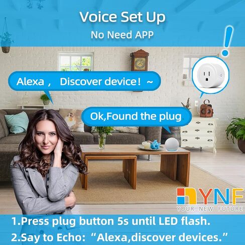 YNF Smart Plug, Simple Setup with One Voice Command, Works with Alexa Only, Remote Control with Timer Function, Bluetooth Mesh Outlet, Alexa Echo Required （4 Pack） in Saudi Arabia