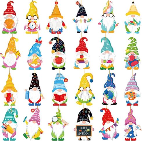 48 قطعة من زخارف التماثيل المعلقة للمدرسة، زينة تقدير زملاء الدراسة للعودة إلى المدرسة، يوم المعلمين، لوازم الحفلات، ديكور جدار الفصل الدراسي، 24 نمطًا in Kuwait