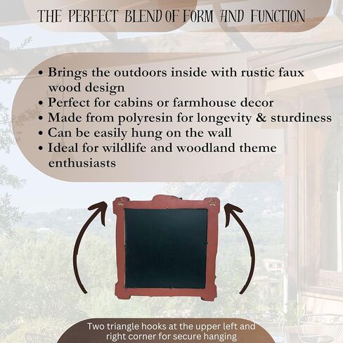 BestGiftEver الدب الأشبال على فرع شجرة مرايا الحائط الزخرفية - مرآة حمام المقصورة تصميم ريفي خمر - ديكور الحائط على الطراز الريفي مع موضوع مستوحى من الدب - مرآة مؤطرة لودج البرية in Kuwait